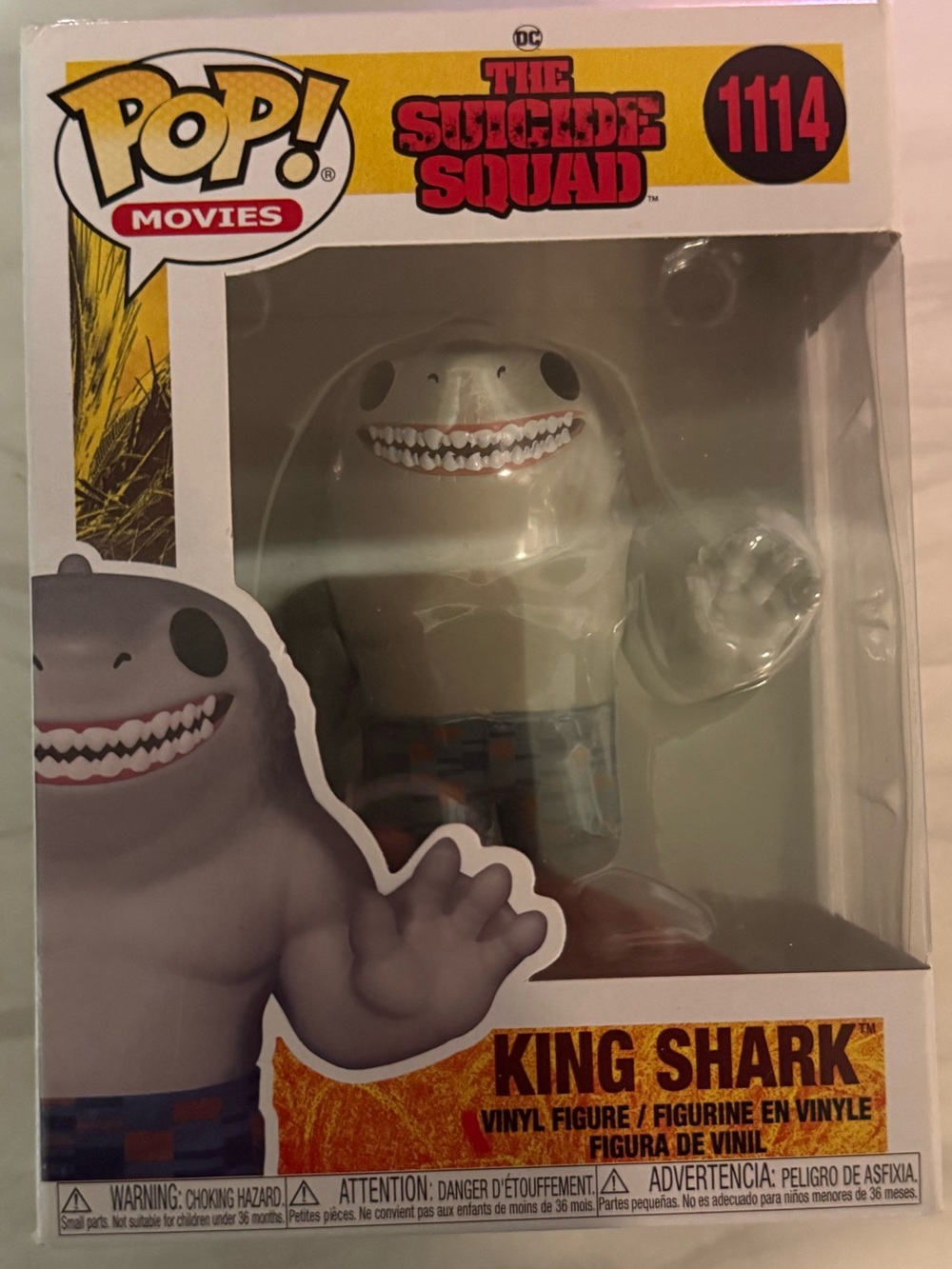 Funko Pop! Movies The Suicide Squad King Shark Vinyl Figure - Gray, White, Black